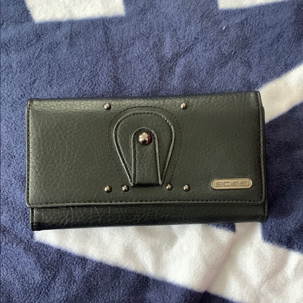 BOSSI Black Leather Wallet